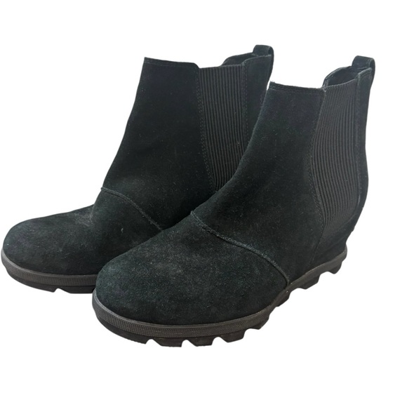Sorel Joan Rhapsody Chelsea Wedge Boot Suede Size 9 EUC - Picture 7 of 11